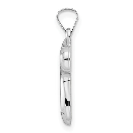 14k White Gold Chai Pendant Featuring Hebrew Symbol for Life, Jewish Faith Jewelry