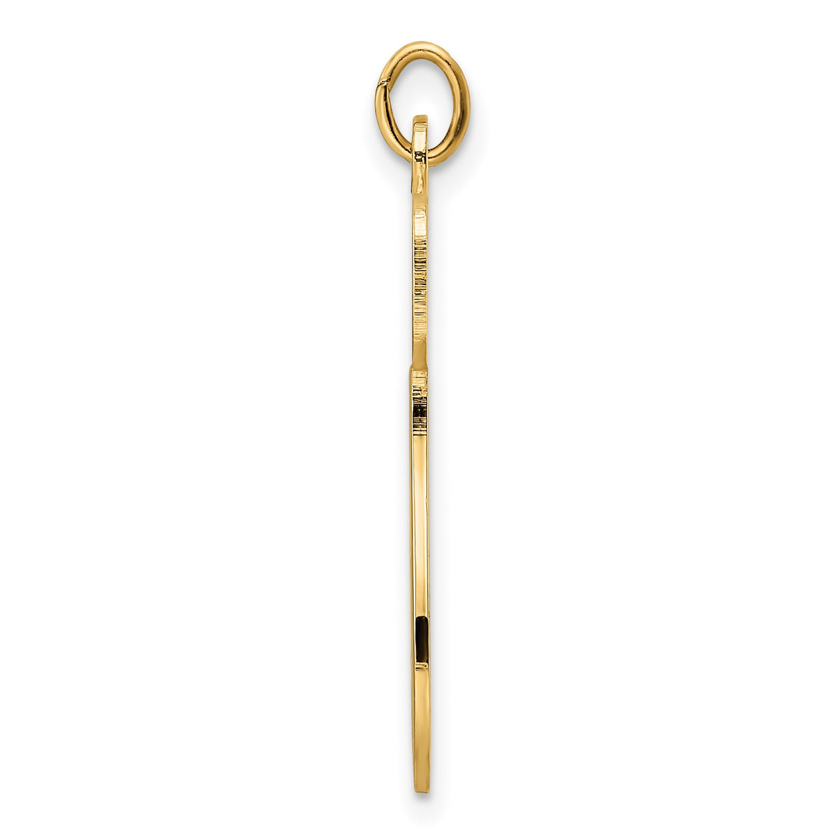 14k Yellow Gold Chai Pendant, Traditional Hebrew Life Symbol Charm, Unisex Jewish Jewelry