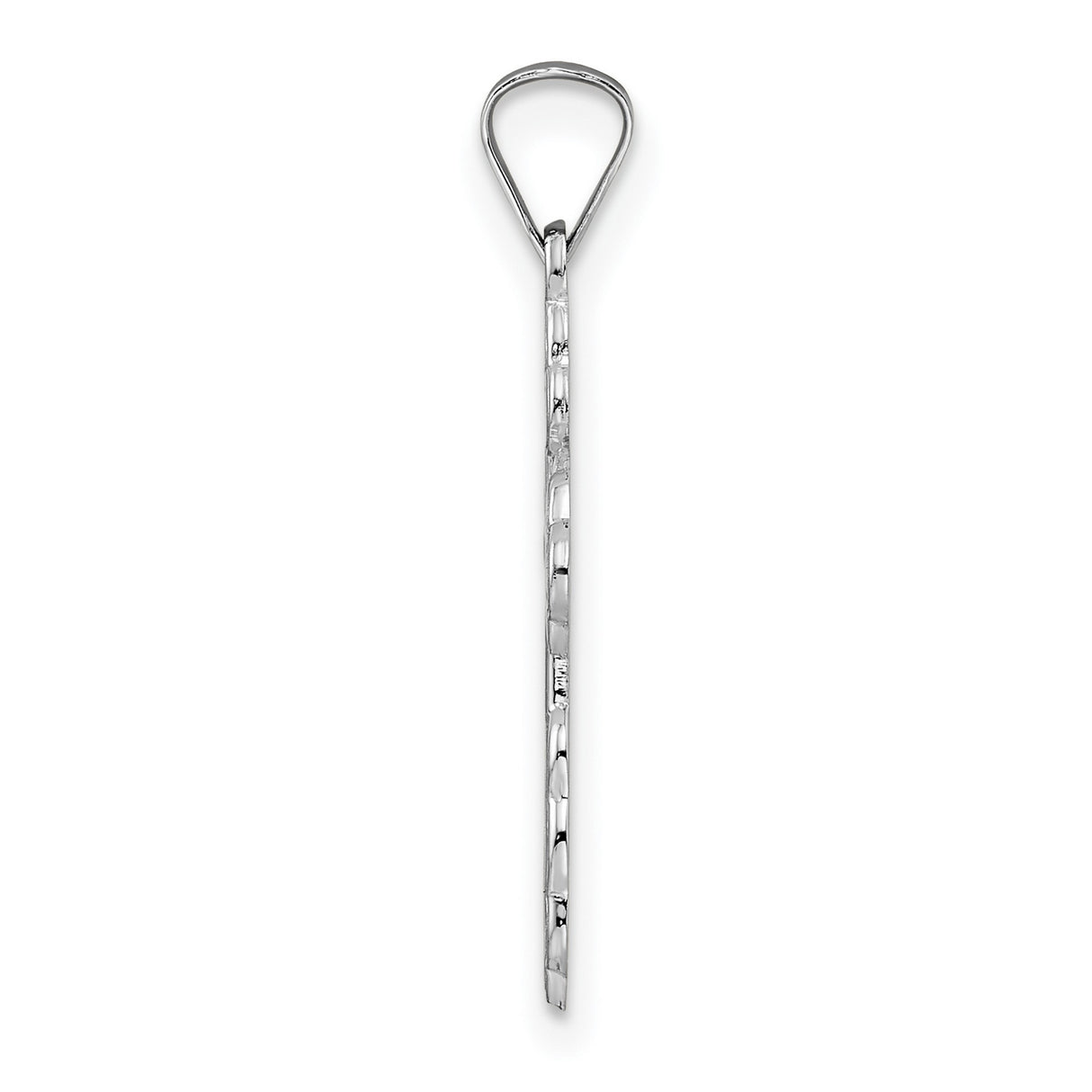14k White Gold Orthodox Cross Pendant with Three-Bar IC XC Design for Women or Unisex Wear