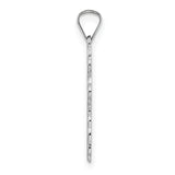 14k White Gold Orthodox Cross Pendant with Three-Bar IC XC Design for Women or Unisex Wear