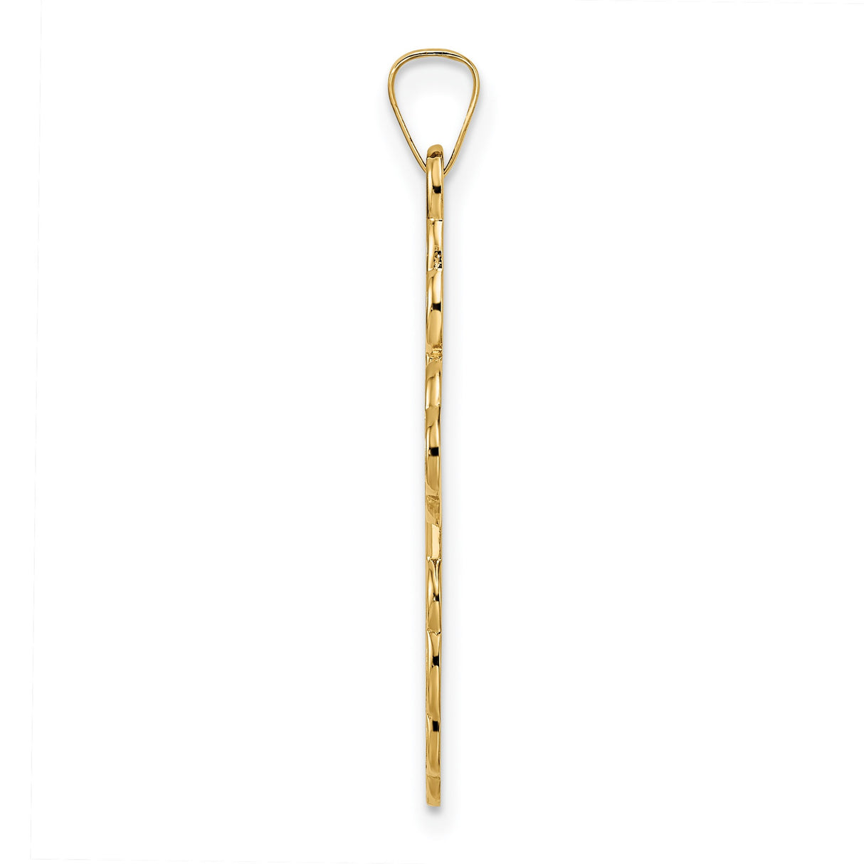 14k Yellow Gold Orthodox Cross Pendant with Triple-Bar Design and IC XC Inscription