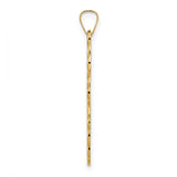14k Yellow Gold Orthodox Cross Pendant with Triple-Bar Design and IC XC Inscription