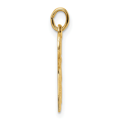 14k Yellow Gold Chai Pendant, Hebrew Symbol of Life, Jewish Faith Jewelry for Men and Women