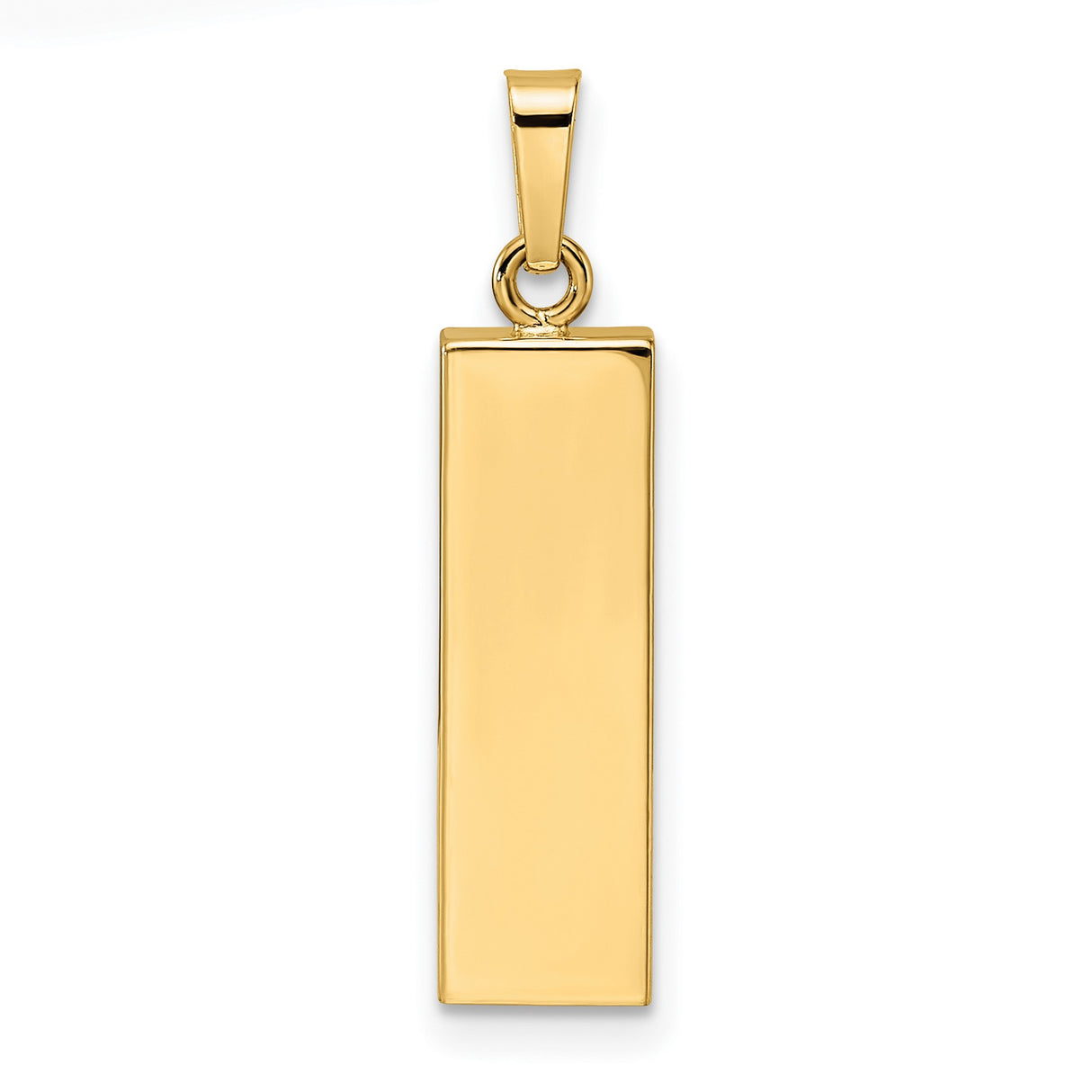 Polished Hollow Mezuzah with Star of David and Torah Charm Pendant in Real 14k Multi-Tone Gold