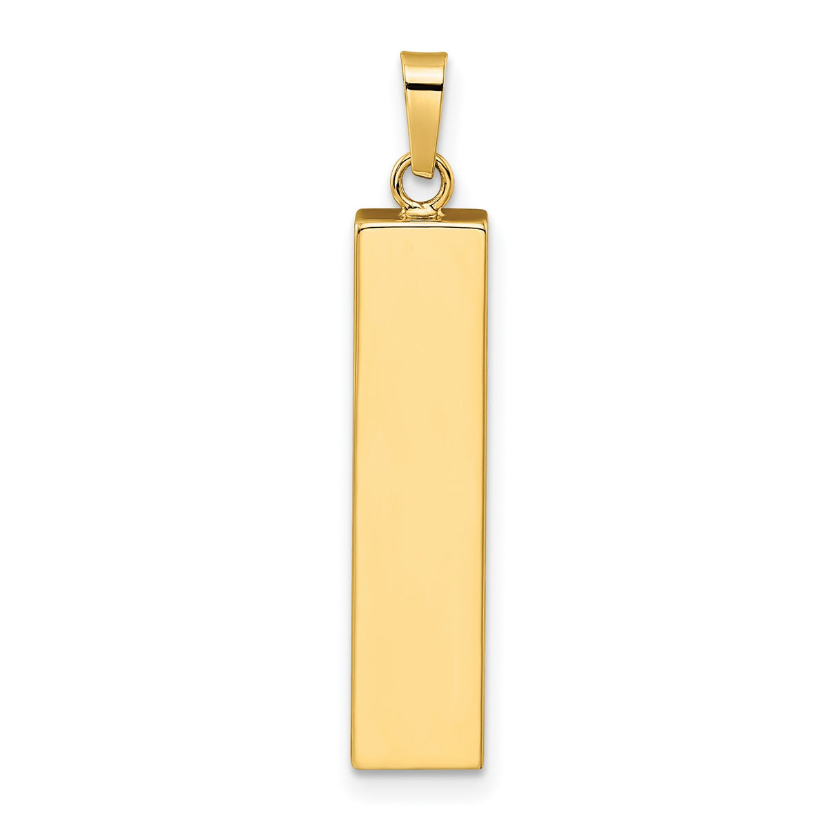 Polished Hollow Mezuzah with Star of David and Chai Charm Pendant in Real 14k Multi-Tone Gold