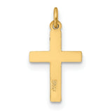 Latin Cross Charm Pendant in Real 14k Yellow Gold