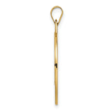 14k Yellow Gold Chai Pendant, Hebrew Life Symbol Charm, Unisex Jewish Religious Jewelry
