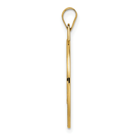 14k Yellow Gold Chai Pendant, Hebrew Life Symbol Charm, Unisex Jewish Religious Jewelry