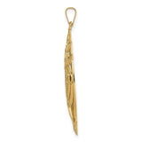 14k Yellow Gold Menorah Tree of Life Pendant, Jewish Religious Charm for Men and Women