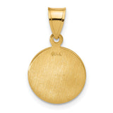 14k Yellow Gold Sacred Heart of Jesus Pendant, Radiant Halo Catholic Medal for Women or Unisex Wear
