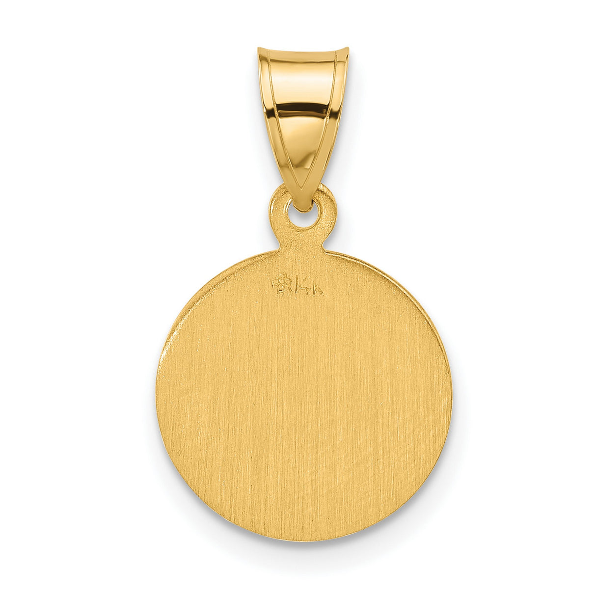 14k Yellow Gold Jesus Crown of Thorns Pendant, Christ Face Religious Medallion Charm