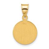 14k Yellow Gold Jesus Crown of Thorns Pendant, Christ Face Religious Medallion Charm