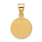 14k Yellow Gold Pendant Featuring Virgin Mary with Radiant Beams, Catholic Medal