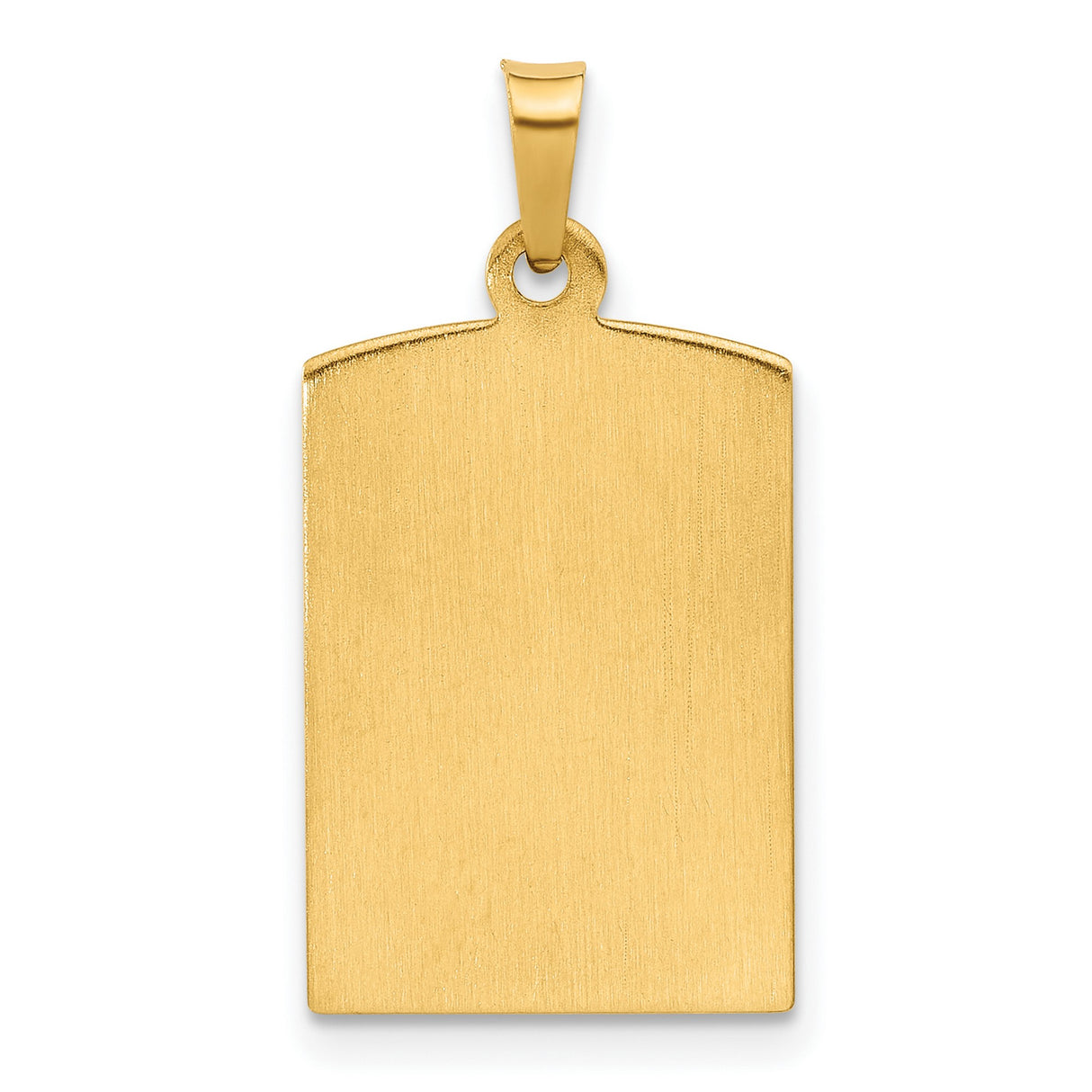 14k Yellow Gold Virgin Mary Rectangular Pendant with Radiant Beams and 1830 Detail