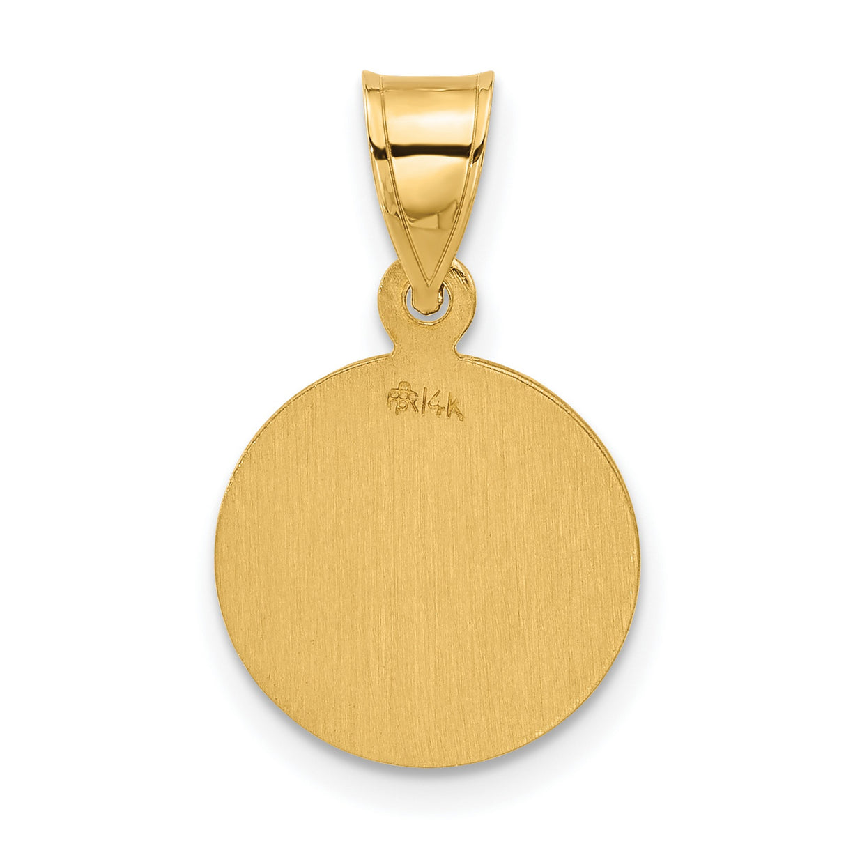 14k Yellow Gold Guardian Angel Medal Pendant, Religious Catholic Jewelry for Women and Men