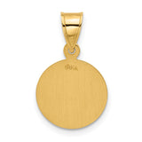 14k Yellow Gold Guardian Angel Medal Pendant, Religious Catholic Jewelry for Women and Men