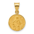 14k Yellow Gold Guardian Angel Medal Pendant, Religious Catholic Jewelry for Women and Men