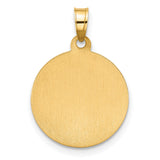 Hollow Saint Anthony Medal Charm Pendant in Real 14k Multi-Tone Gold