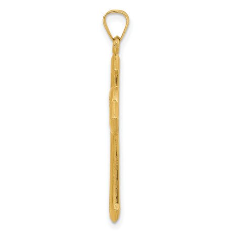 14k Two-Tone Gold Marian Cross Pendant with Miraculous Medal and Virgin Mary