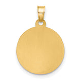 Hollow Saint Christopher Medal Charm Pendant in Real 14k Multi-Tone Gold