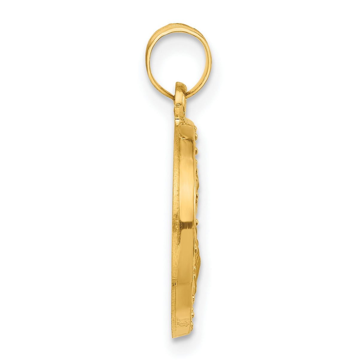 14k Yellow Gold Saint Joseph Pendant Featuring Saint Joseph Holding Jesus, Catholic Medal