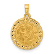 14k Yellow Gold Saint Joseph Pendant Featuring Saint Joseph Holding Jesus, Catholic Medal