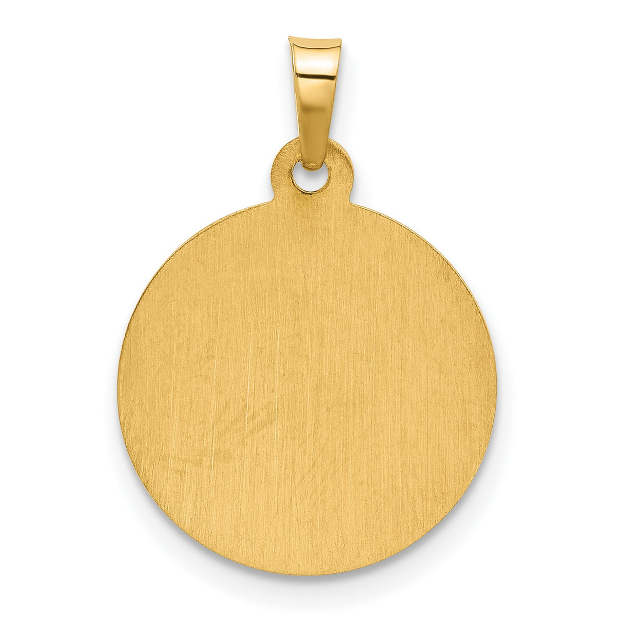 14k Yellow Gold Jesus Pendant with Radiant Halo and Staff, Christian Medallion Charm