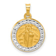 14k Multi-Tone Gold Jesus Pendant with Radiant Halo, Catholic Religious Medallion