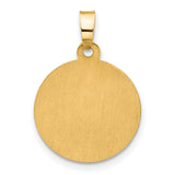 14k Yellow Gold Archangel Michael Pendant Medal, Religious Protection Theme for Men and Women
