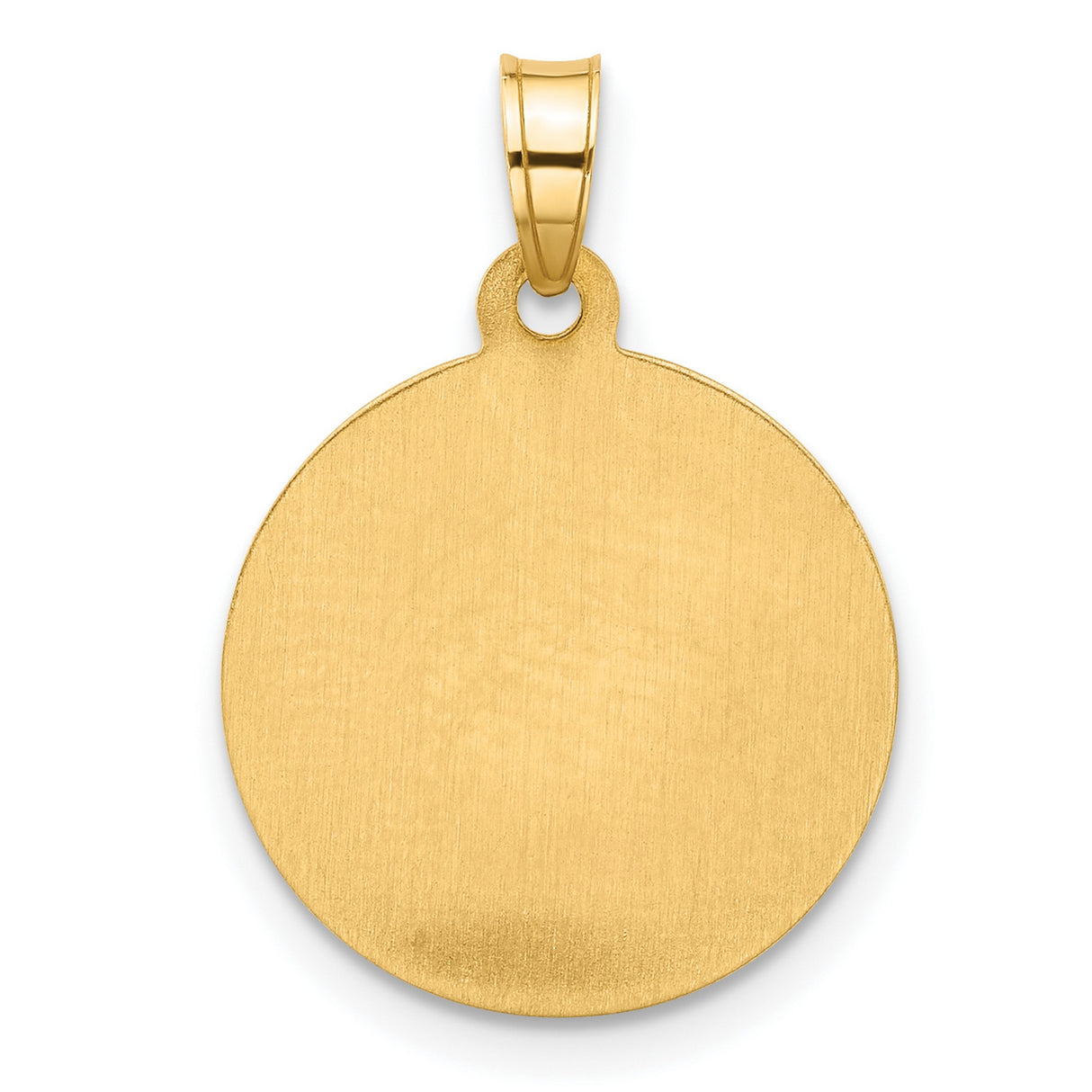 Hollow Saint Theresa Charm Pendant in Real 14k Multi-Tone Gold