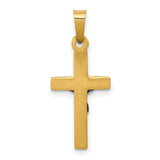 INRI Crucifix 19x11mm Charm Pendant in Real 14k Multi-Tone Gold