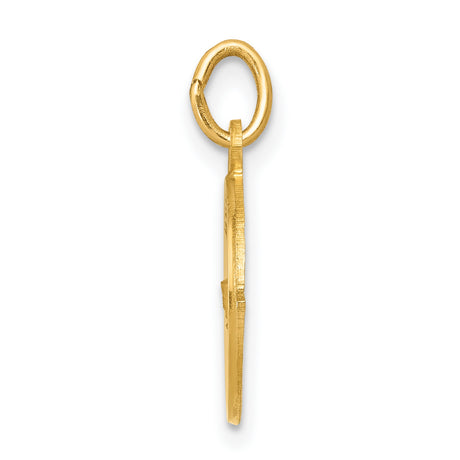 14k Yellow Gold Holy Communion Pendant with Chalice and IHS Symbol, Catholic Medallion Charm