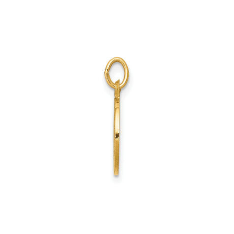14k Yellow Gold Holy Trinity Pendant, Catholic Religious Medal, Christian Devotional Jewelry