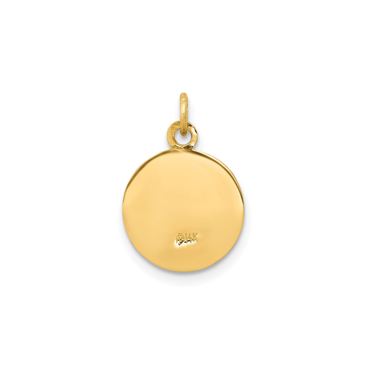 14k Yellow Gold Holy Trinity Pendant, Catholic Religious Medal, Christian Devotional Jewelry