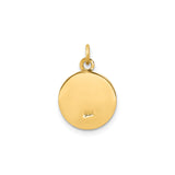 14k Yellow Gold Holy Trinity Pendant, Catholic Religious Medal, Christian Devotional Jewelry