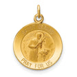 Saint Gerard Medal Charm Pendant in Real 14k Yellow Gold