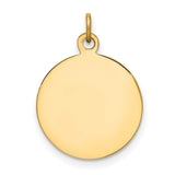 Solid Saint Paul Pray For Us Words Round Medal Charm Pendant in Real 14k Yellow Gold