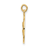 14k Yellow Gold Saint Peter Medal Pendant with Halo Engraving and Book Design