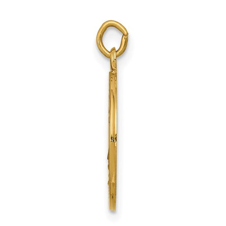 14k Yellow Gold Saint Elizabeth Seton Medal Pendant, Catholic Religious Charm for Women or Unisex Wearers