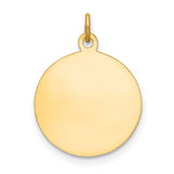 Saint Roch Pray For Us Words Round Medal Charm Pendant in Real 14k Yellow Gold