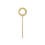14k Yellow Gold Star of David Pendant, Polished Round Disc Religious Medallion