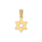 14k Yellow Gold Star of David Pendant with Interlocking Design, Unisex Jewish Symbol