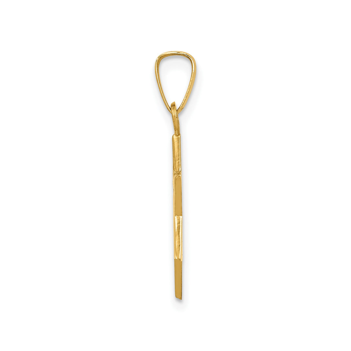 14k Yellow Gold Star of David Pendant, Interlocking Triangle Judaica Charm