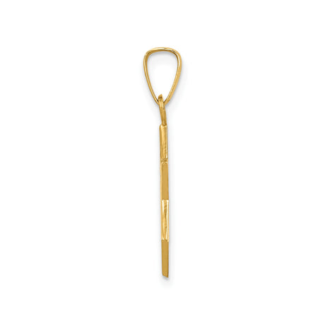 14k Yellow Gold Star of David Pendant, Interlocking Triangle Judaica Charm
