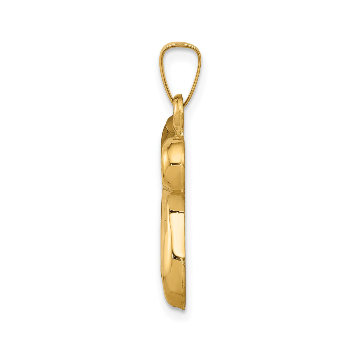 14k Yellow Gold Chai Pendant with Hebrew Life Symbol, Jewish Faith Charm