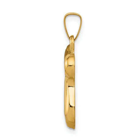 14k Yellow Gold Chai Pendant with Hebrew Life Symbol, Jewish Faith Charm