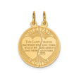 14k Yellow Gold Mizpah Coin Pendant Set, Split Charms with Genesis 31:49 Scripture, Christian Couples Jewelry