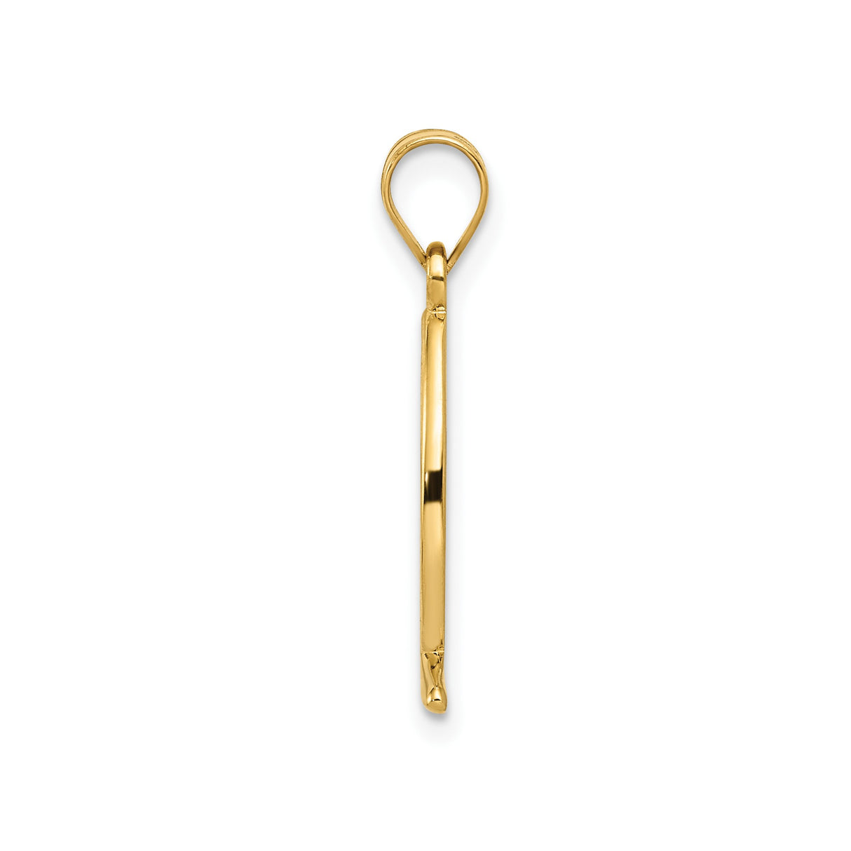 14k Yellow Gold Ichthys Fish Pendant, Christian Symbol, Minimalist Religious Charm for Women or Unisex Wear