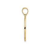 14k Yellow Gold Ichthys Fish Pendant, Christian Symbol, Minimalist Religious Charm for Women or Unisex Wear