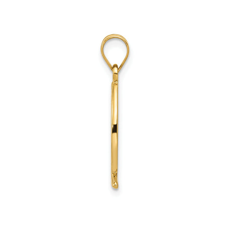 14k Yellow Gold Ichthys Fish Pendant, Christian Symbol, Minimalist Religious Charm for Women or Unisex Wear